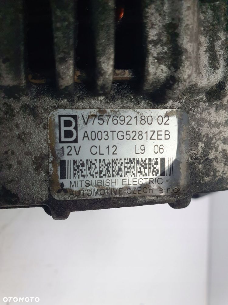 ALTERNATOR Peugeot 508 1.6 THP Mitsubishi v75769218002 A003TG5281ZEB - 8