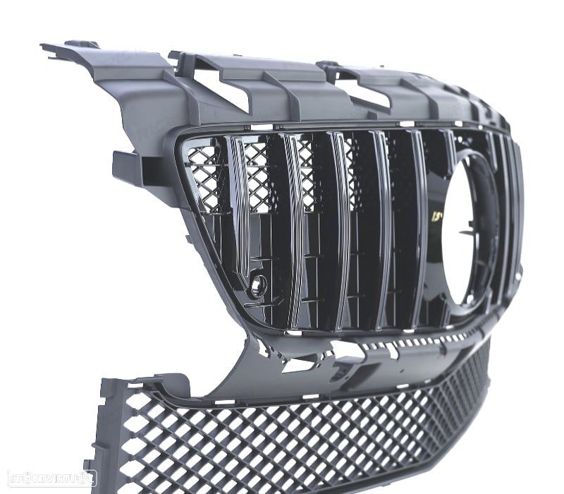 GRELHA FRONTAL MERCEDES SLK R172 11-15 LOOK GT-R PRETO BRILHANTE - 2