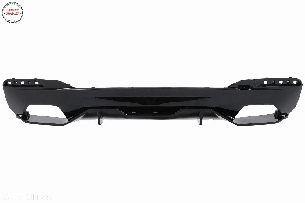 Difuzor Bara Spate BMW Seria 5 G30 G31 (2017-2019) M5 Design Negru Lucios- livrare gratuita - 1