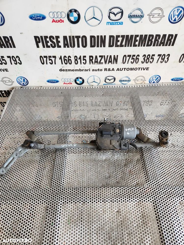 Ansamblu Motoras Stergator Vw Golf 6 Volan Stanga Europa - Dezmembrari Arad - 3