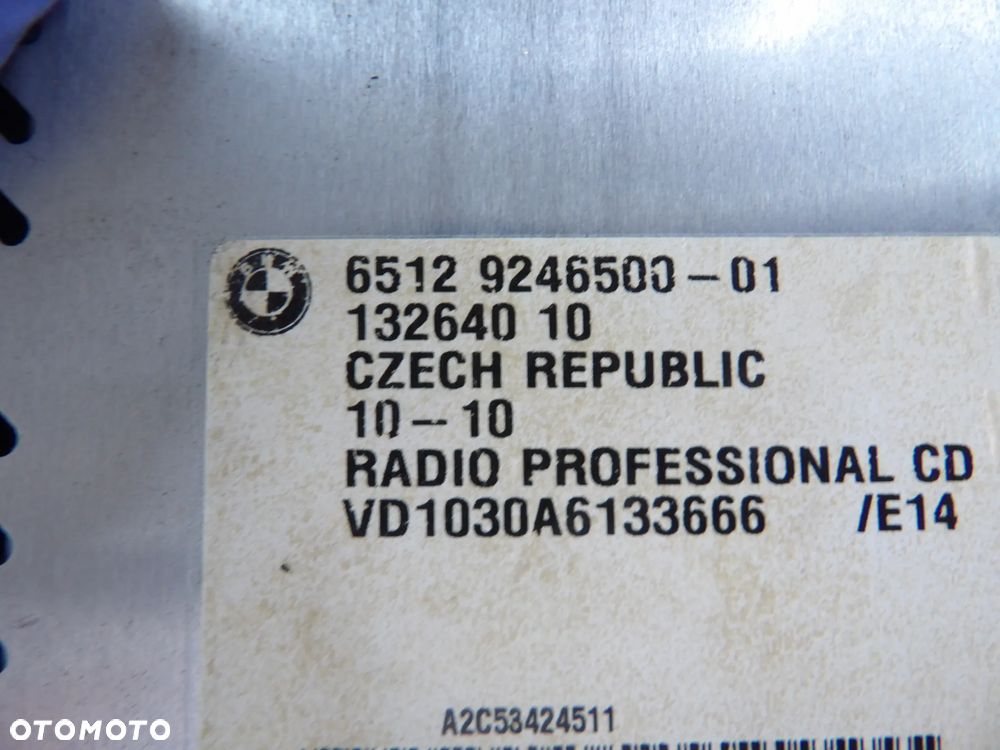 BMW - E90,E91 - RADIOODTWARZACZ CD - DEMONTAŻ - EUROPA - 9246500 - 3