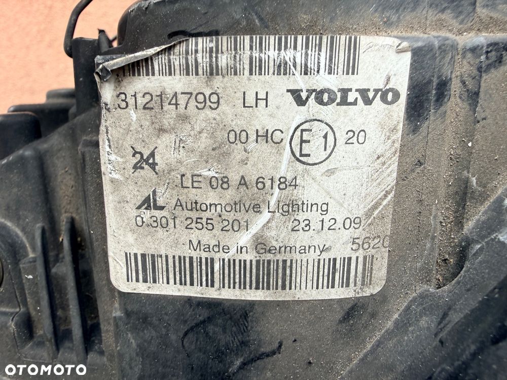 Lampa przednia VOLVO C30 LIFT ZWYKŁA LEWA EUROPA ORYGINALNA AL - 3