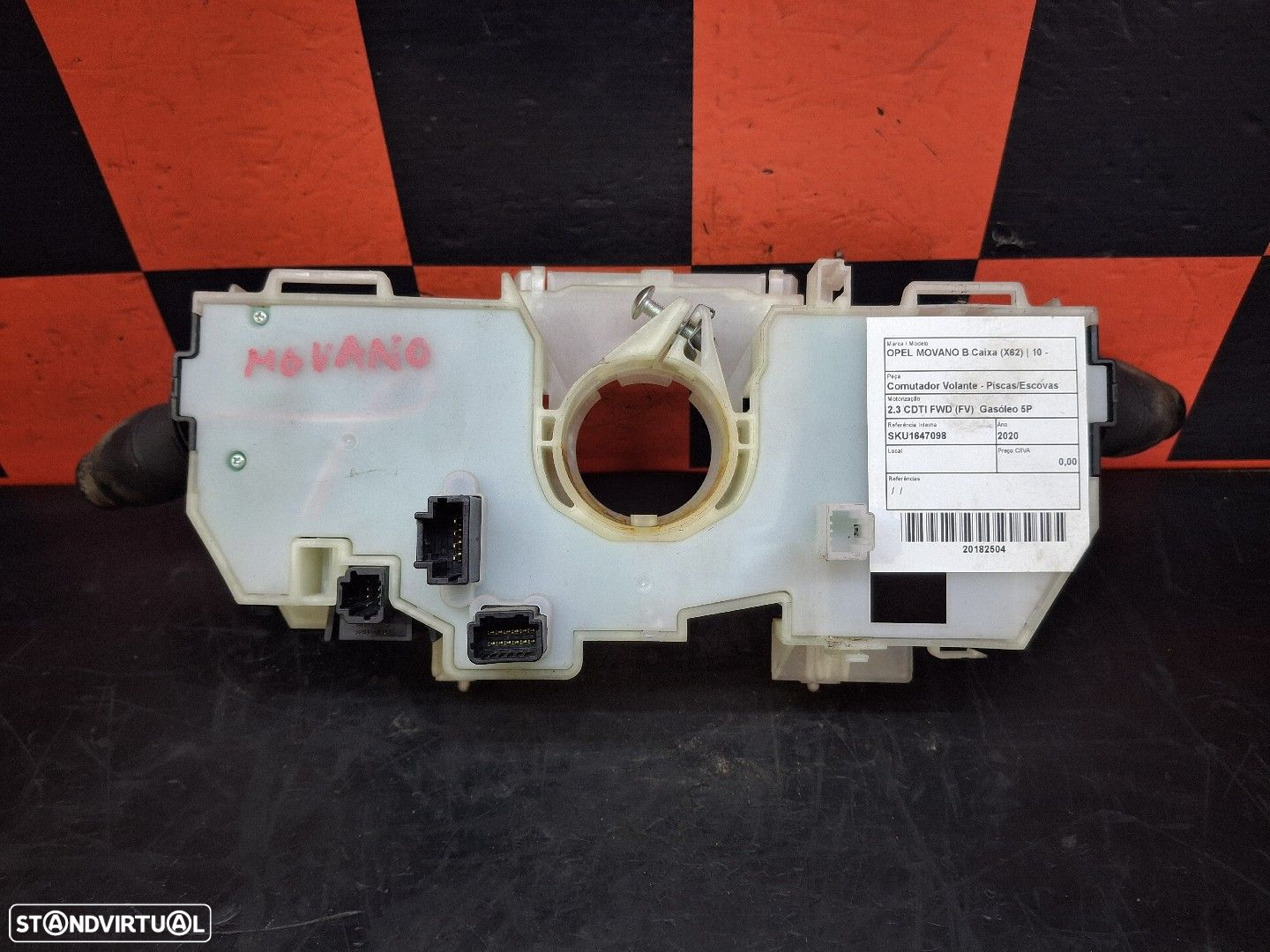 Comutador Volante - Piscas/Escovas Opel Movano B Caixa (X62) - 2
