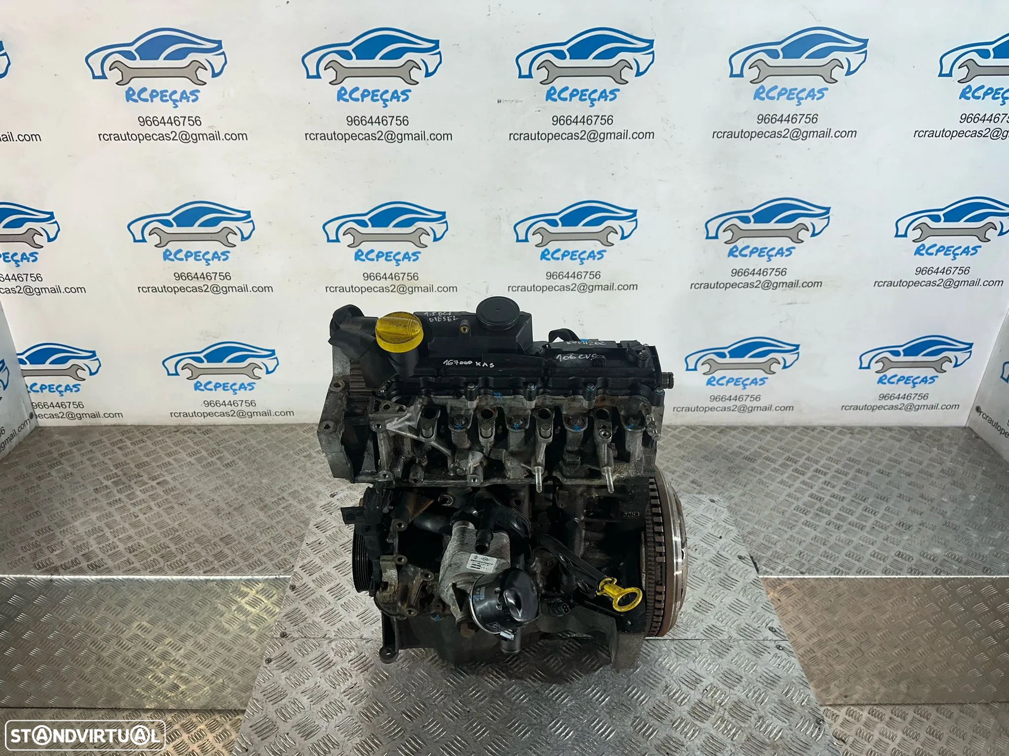 .Motor Completo Renault 1.5 dCi 106cv 8v K9K K9KH282 K9K282 Continental - 2