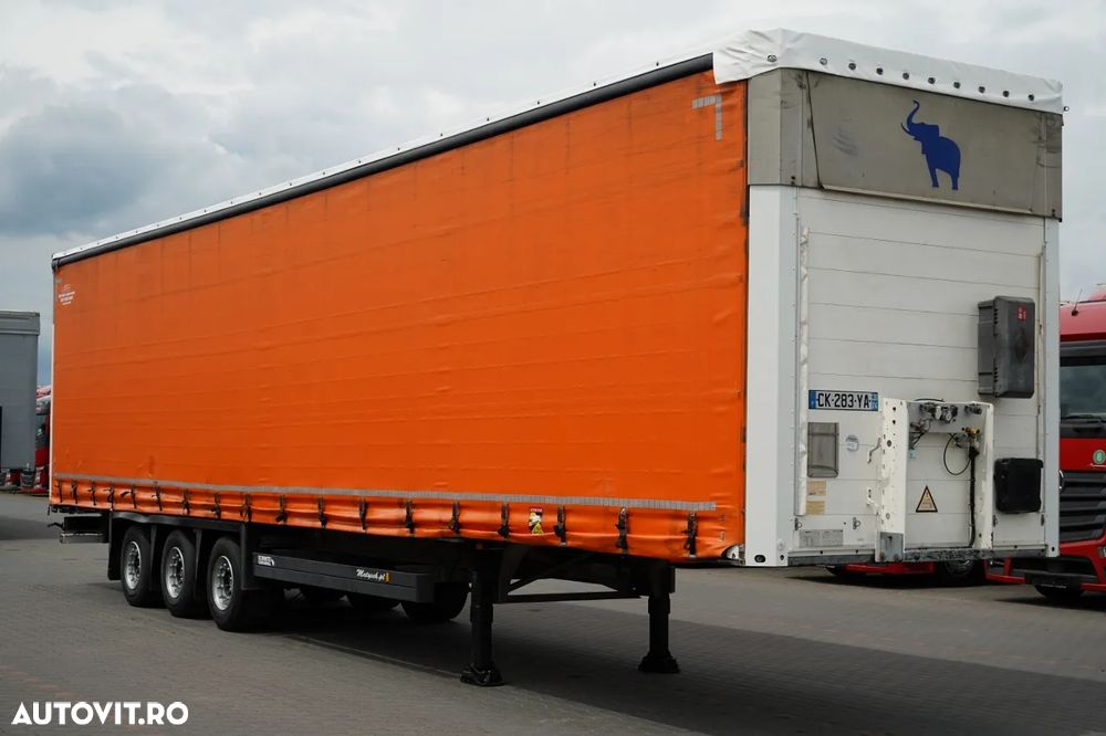 Schmitz Cargobull CORTINĂ / MEGA / PLATĂ JOSĂ / PUNTE RASĂ / ACOPERIȘ RASĂ / ACOPERIȘ RASĂ /  PRELATĂ ARMATĂ - 1