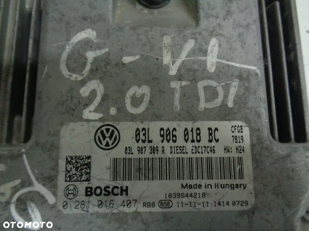 vw golf vi scirocco 2.0 tdi komputer sterownik silnika - 2