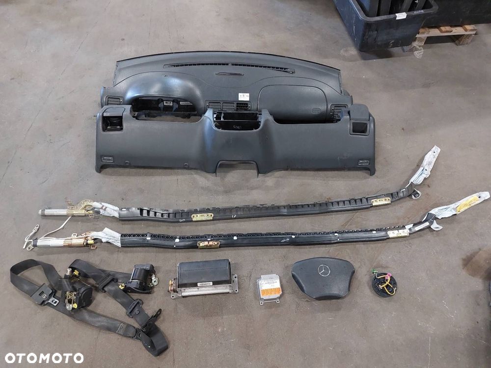 ZESTAW AIRBAG KOKPIT DESKA PODUSZKI PASY MODUŁ KURTYNY MERCEDES W163 ML - 1