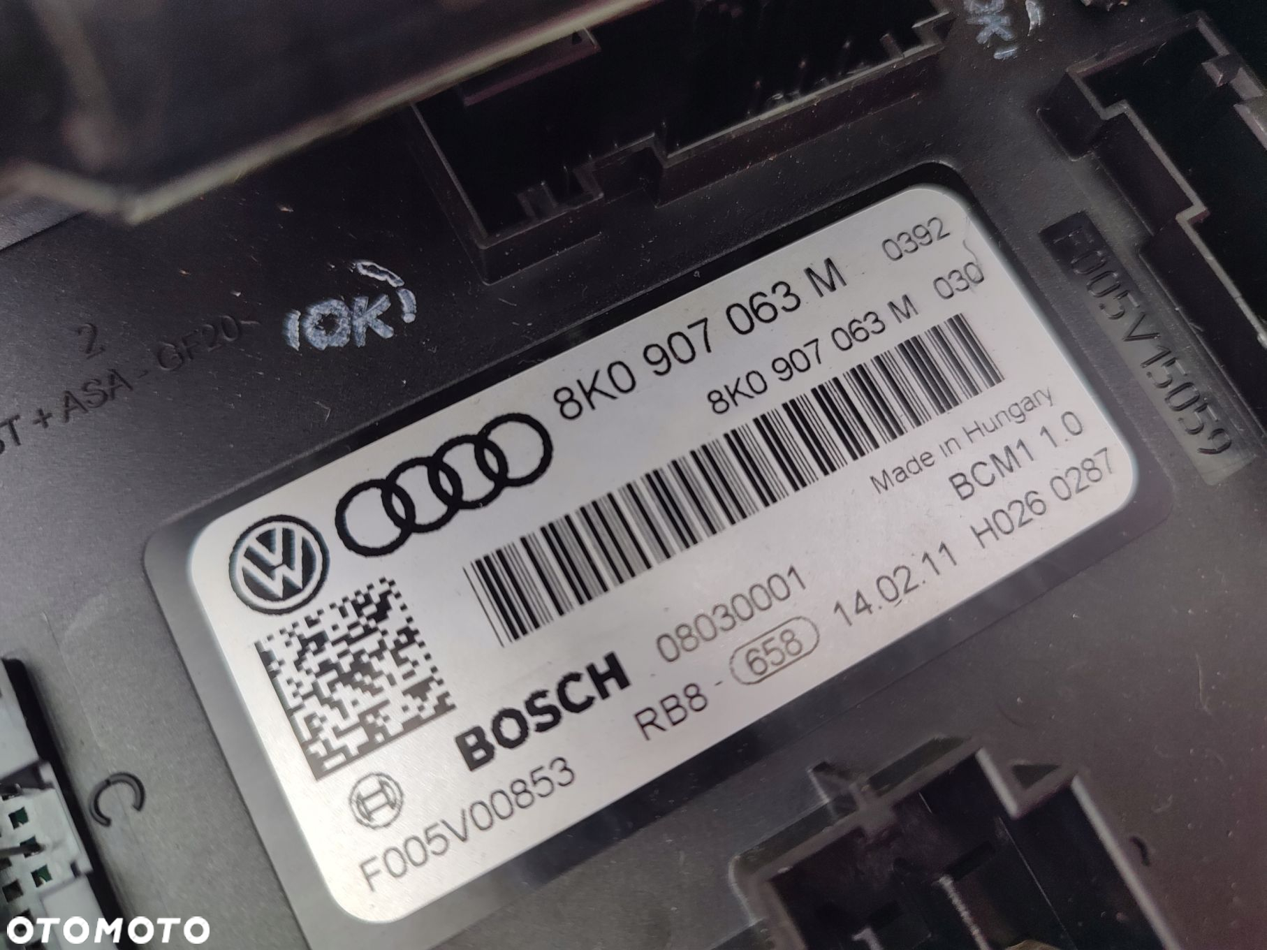 Moduł komfortu AUDI A4 B8 EUROPA 8K0907063M ORYGINAŁ - 3