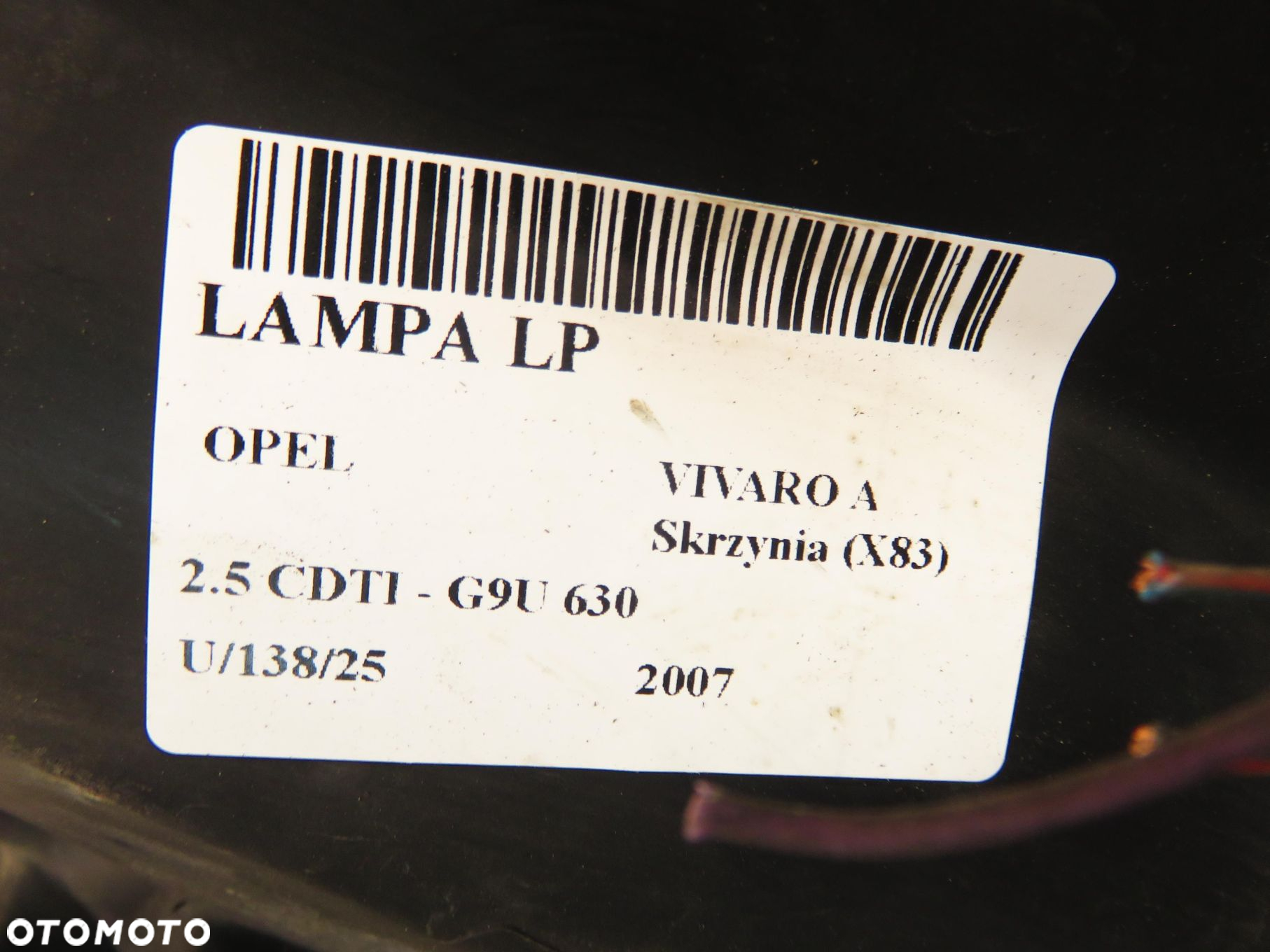 LAMPA LEWA PRZEDNIA OPEL VIVARO A 8200701354 93859829 - 12
