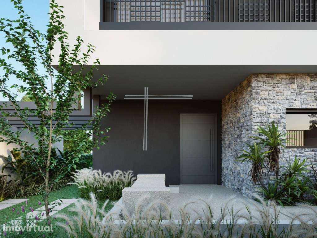 Moradia geminada T3, arquitetura contemporânea com piscina - Pêra - Grande imagem: 2/11