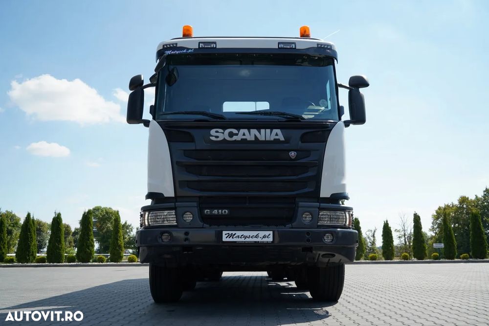Scania G 410 / 8X4 / CAROSERIE BACĂ ASFALT / 2X CLAPETĂ HIDRAULICĂ / ACOPERIȘ HIDRAULIC / PENTRU PAVINGURI - 17
