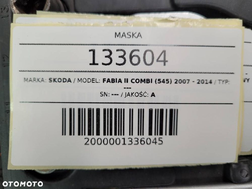 MASKA POKRYWA SILNIKA SKODA FABIA II ROOMSTER LF8J - 12