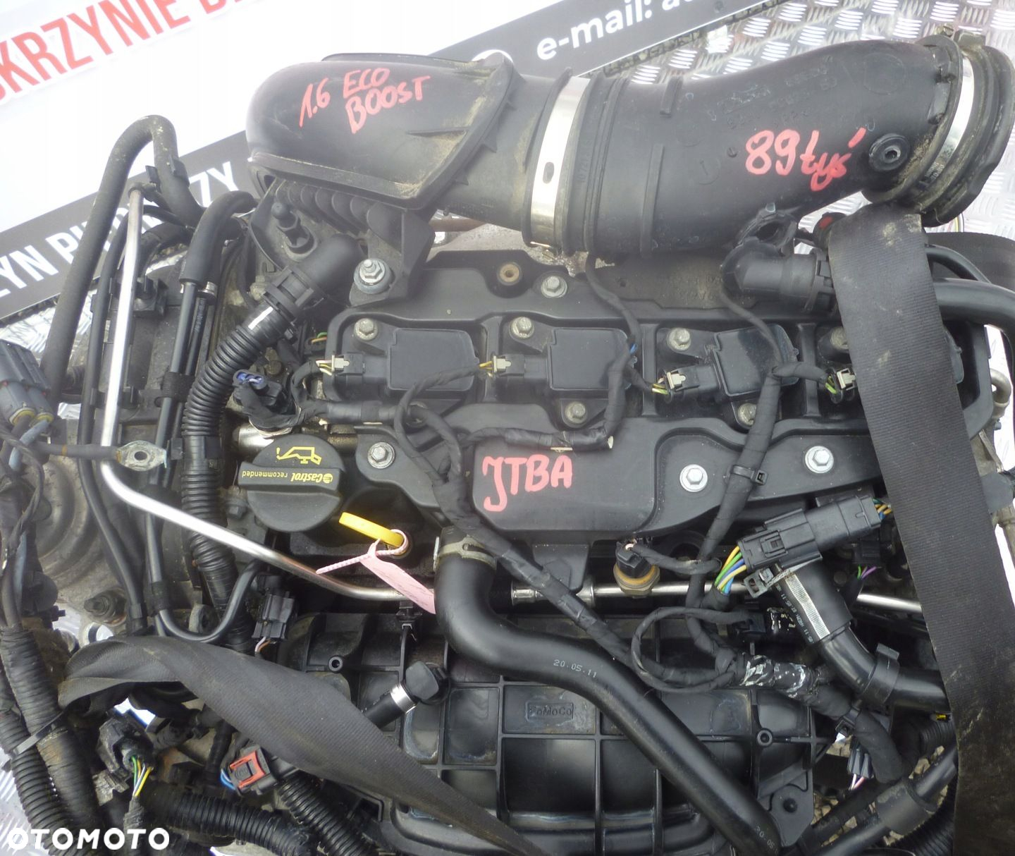 SILNIK KOMPLETNY FORD MONDEO 1.6 ECOBOOST 160KM JTBA JTBB 11r. 89 TYS - 2