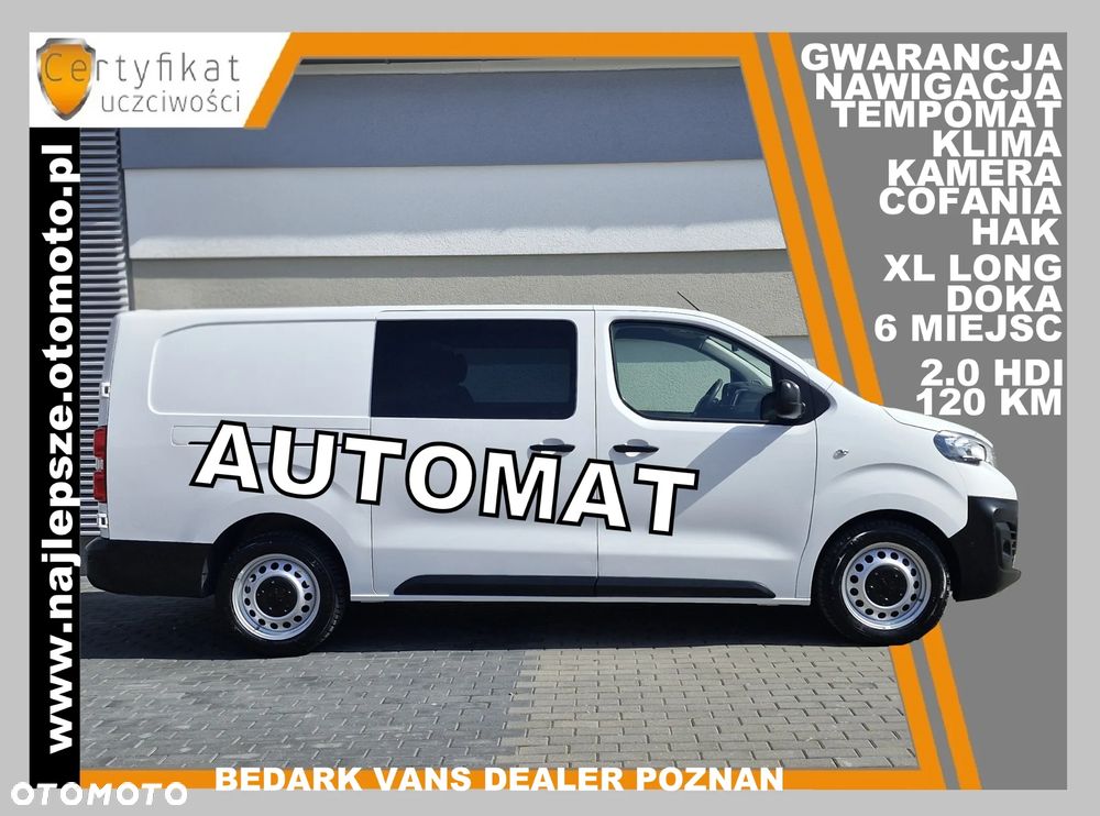 Citroën JUMPY, XL LONG, Automat, BRYGADÓWKA, 6 miejsc, DOKA, kamera cofania, tempomat, klima - 1