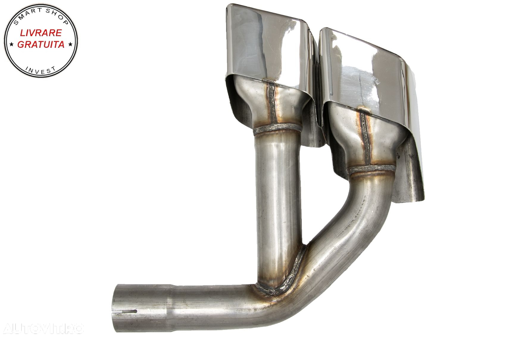 Ornamente toba Audi Q7 4M (2015-2019) SQ7 Design Chrome doar pentru Benzina- livrare gratuita - 5
