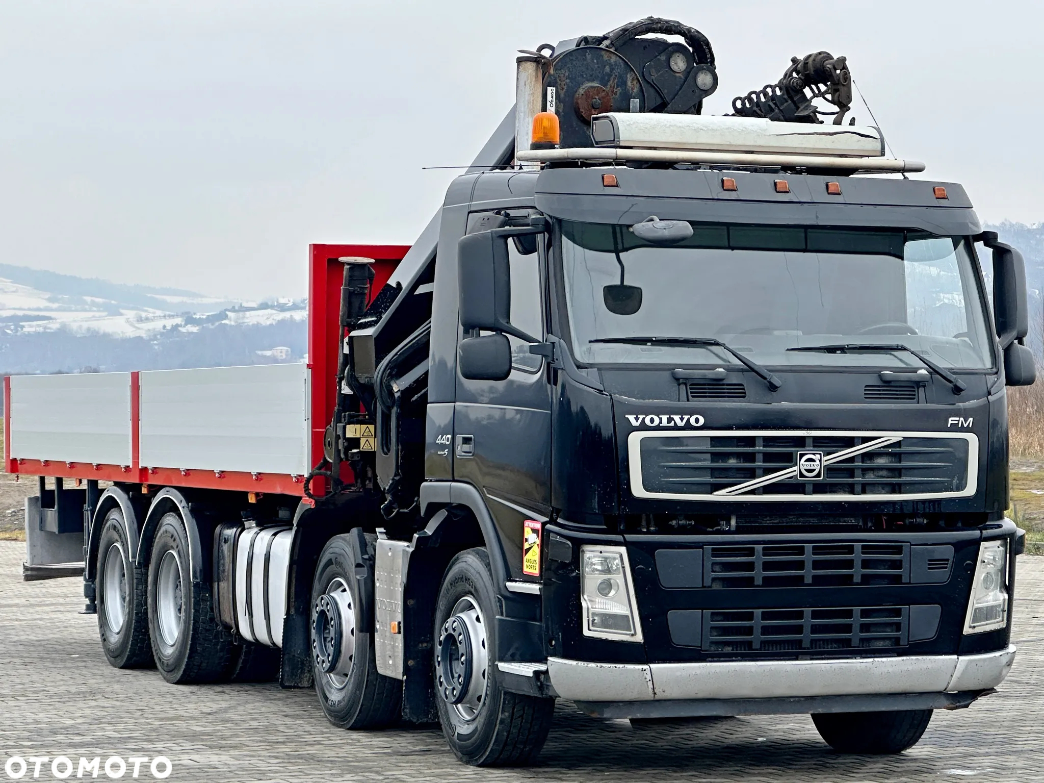 Volvo FM 440 * PLATFORMA 7,30 m * HIAB 377 E - 7 HIDUO + PILOT / 8x4 - 3