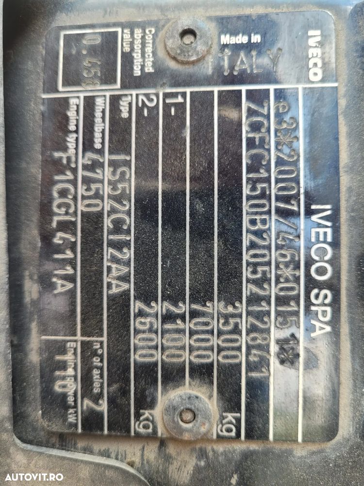 Iveco Daily 50/35-150 , 6.2 m lungime, 3.0L, cat B, cash sau leasing - 2