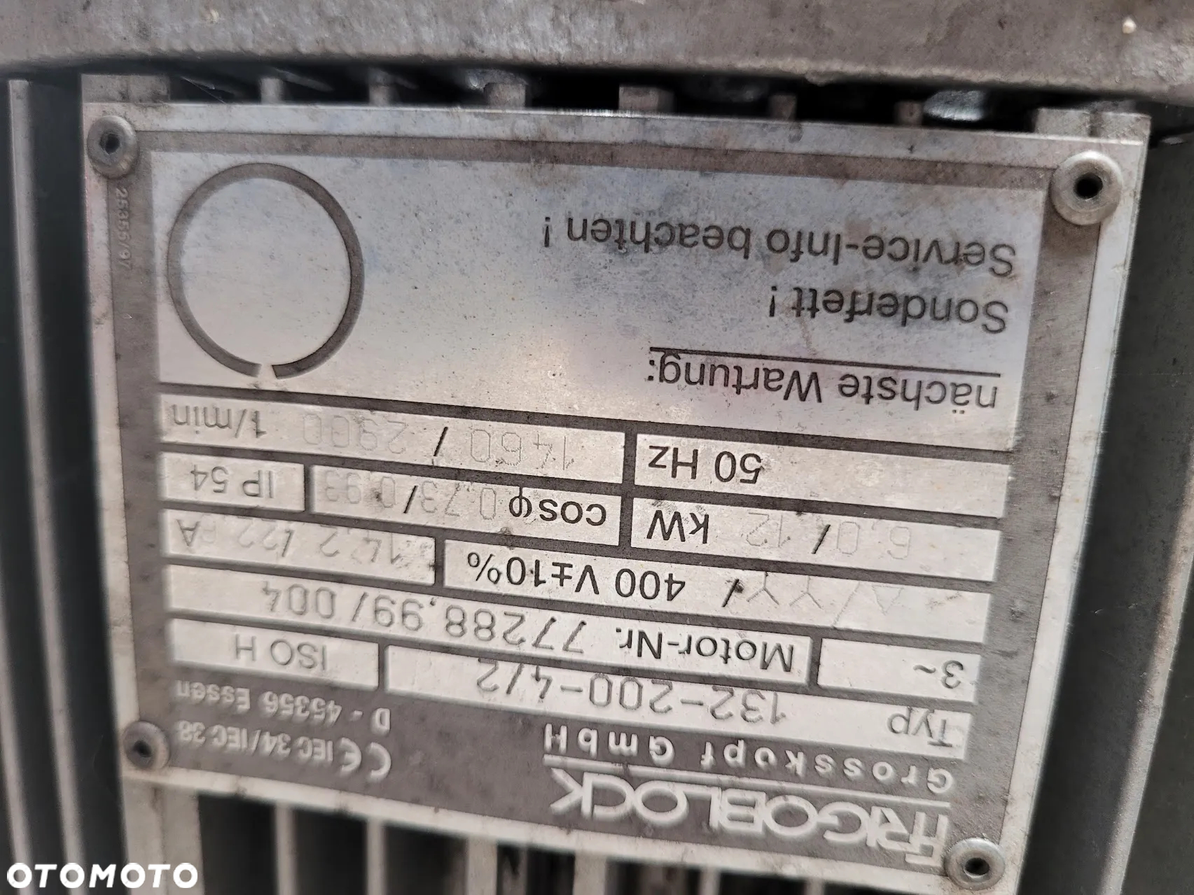 silnik 3 fazowy, frigoblock 132/200-4/2 * 12kw - 2