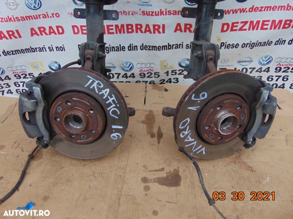 Fuzeta Renault Trafic 2014-2022 Opel Vivaro Nissan NV 300 fuzete stanga dreapta cu rulment - 1