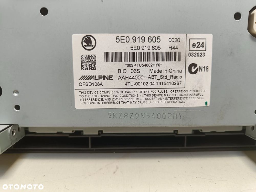 Wyświetlacz Ekran Skoda Octavia 3 III Panel 5E0919605 - 14