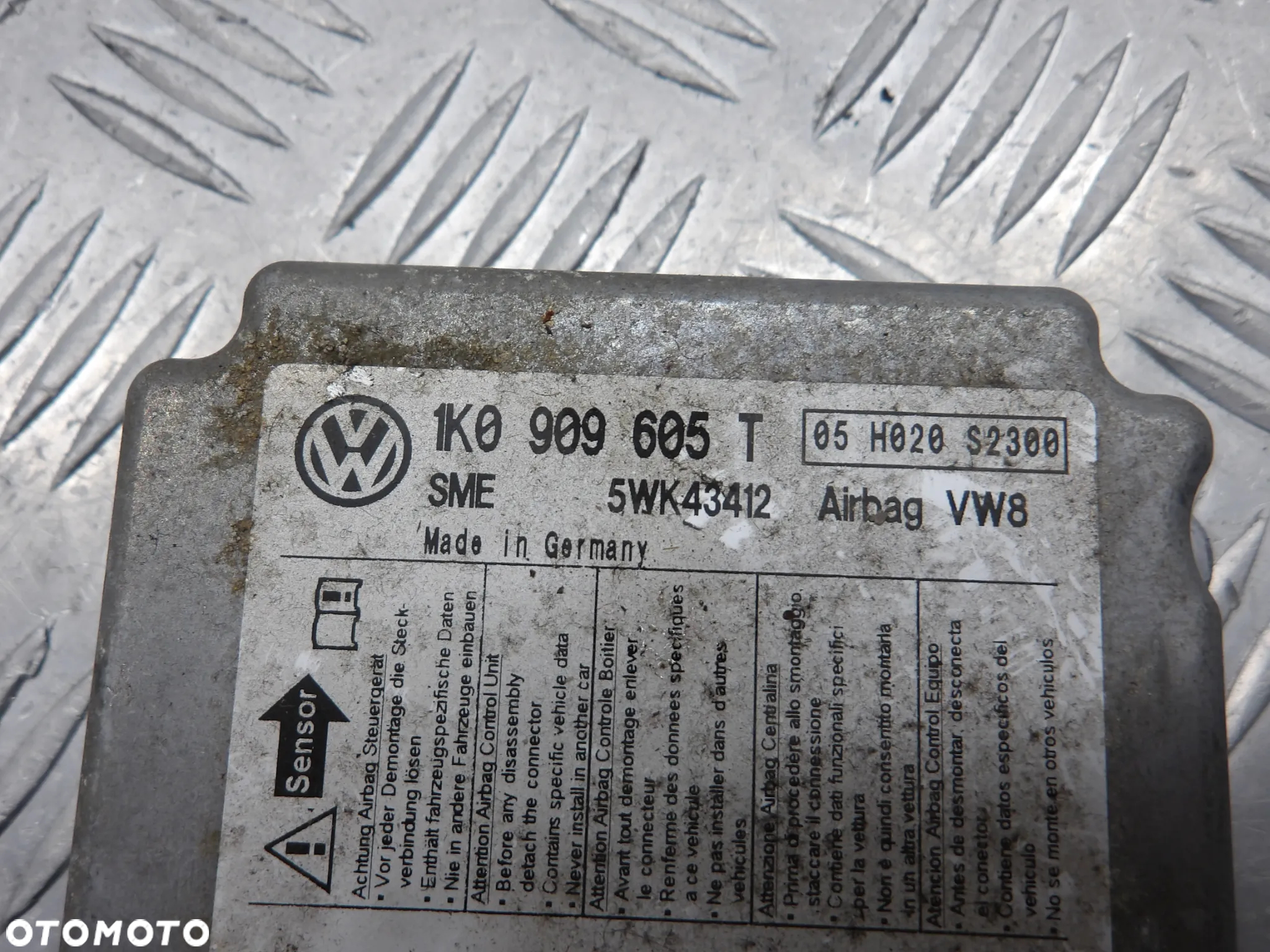 VW JETTA V 05-10  MODUŁ STEROWNIK PODUSZEK AIRBAG 1K0909605T - 4