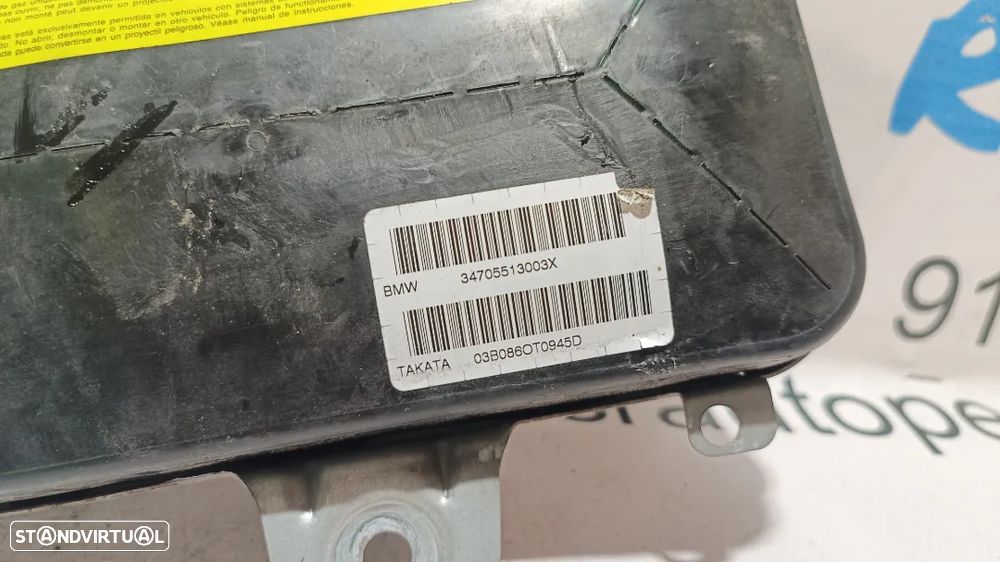 AIRBAG PORTA PORTAS FRENTE FRONTAL DIREITA BMW Z4 E85 E86 72127055130 7055130 SERIE 3 E46 COMPACT SERIE 5 E39 SERIE 7 E67 - 5