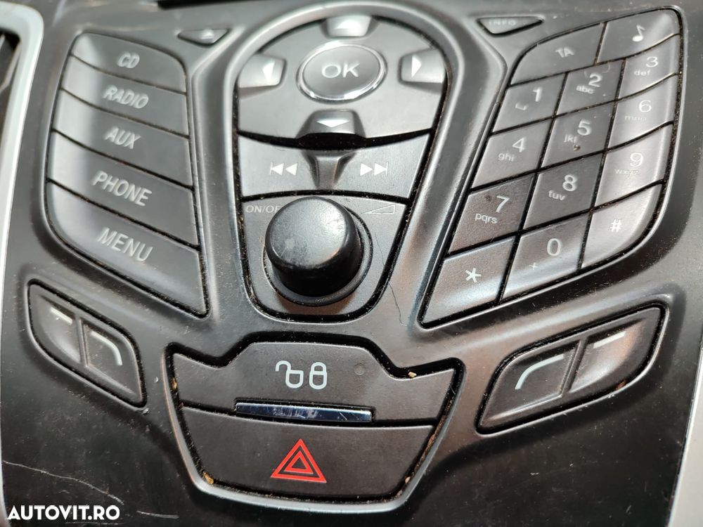 CONSOLA CENTRALA COMENZI AUDIO / GRILA FORD FOCUS MK3 BERLINA 1.6 DIESEL 2012 COD OEM BM51-A014L21 / BM51-A014L21-AC / BM51-A014L20-AC / 2011-2015 - 2