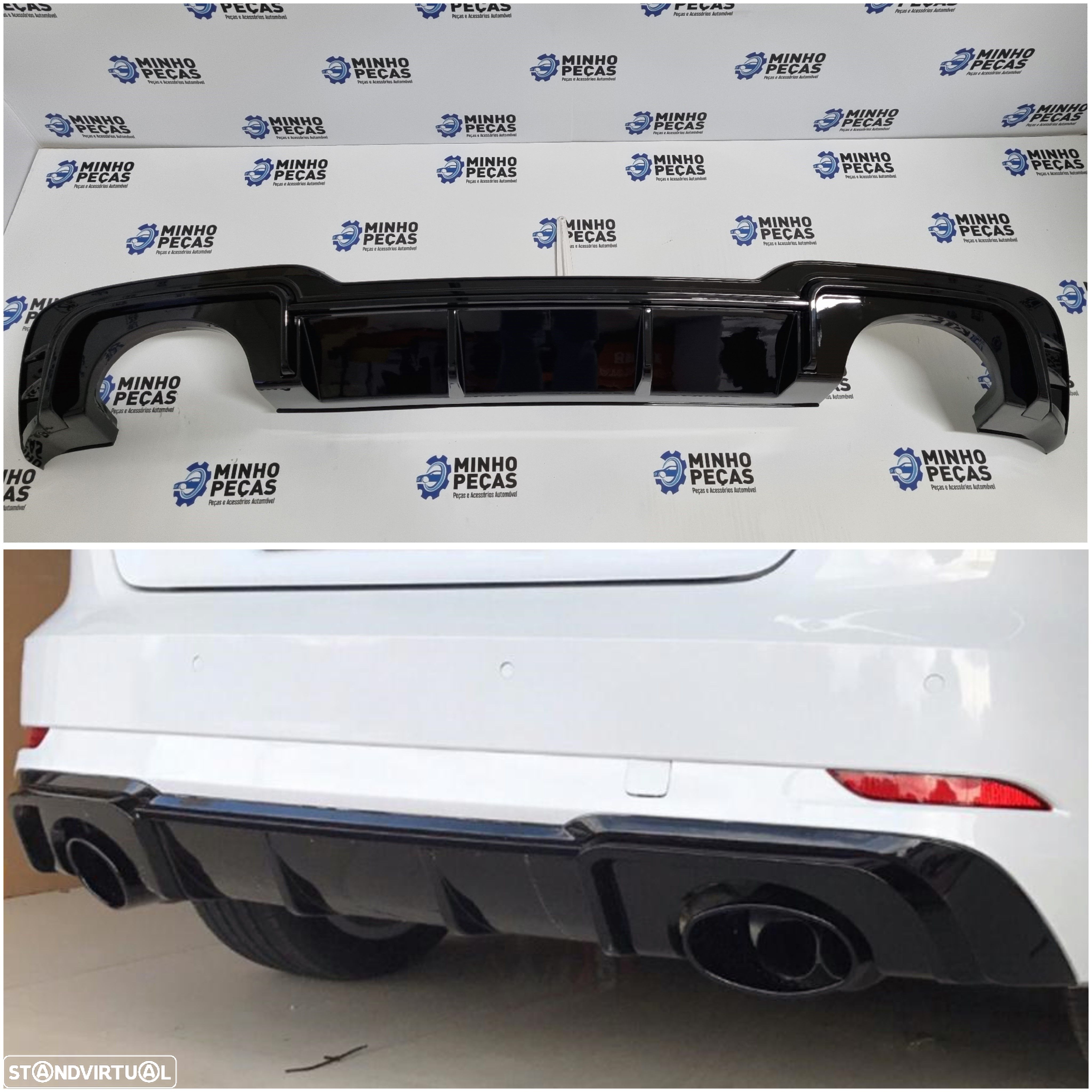 Difusor Traseiro Audi A3 8V Facelift Look RS3 (2016 a 2019) - 1