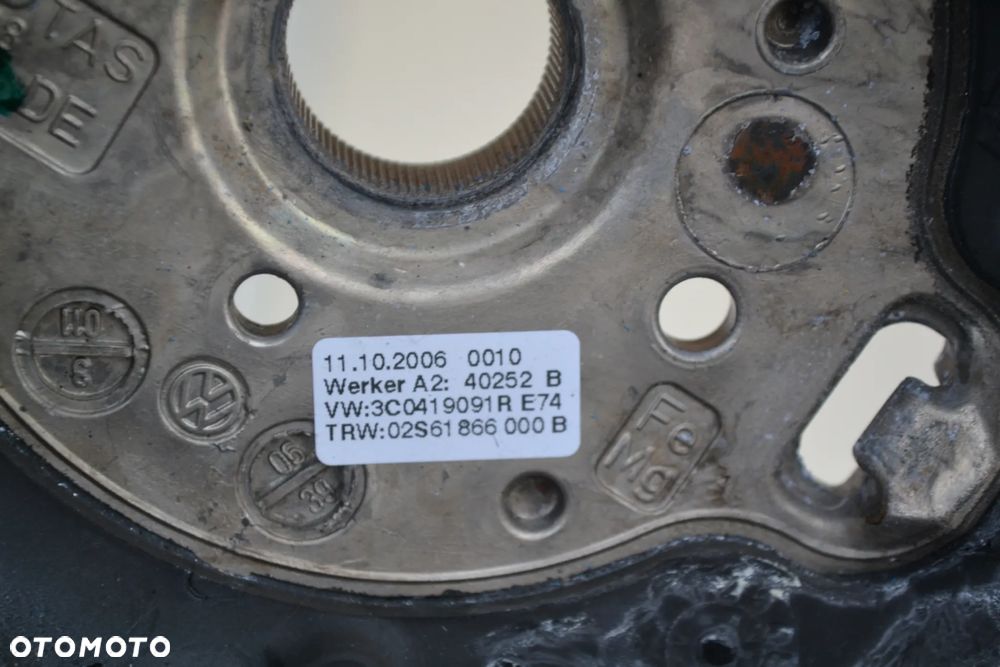 VW PASSAT B6 GOLF V PLUS POLO CADDY JETTA KIEROWNICA TRÓJRAMIENNA MULTIFUNKCJA SKÓRA 3C0419091R - 6