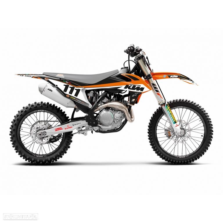 kit autocolantes blackbird replica tem trophy ktm exc / sx - 2