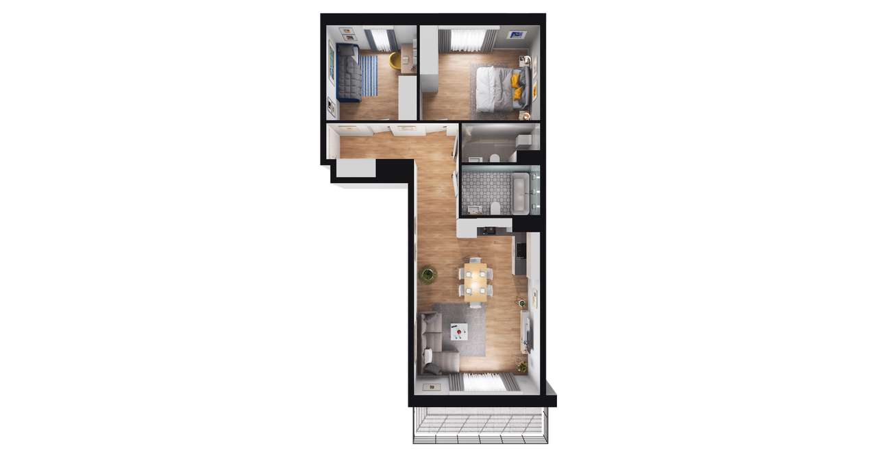 3-pokojowe mieszkanie 62m2 + balkon Bez Prowizji - Pełny obrazek: 2/23