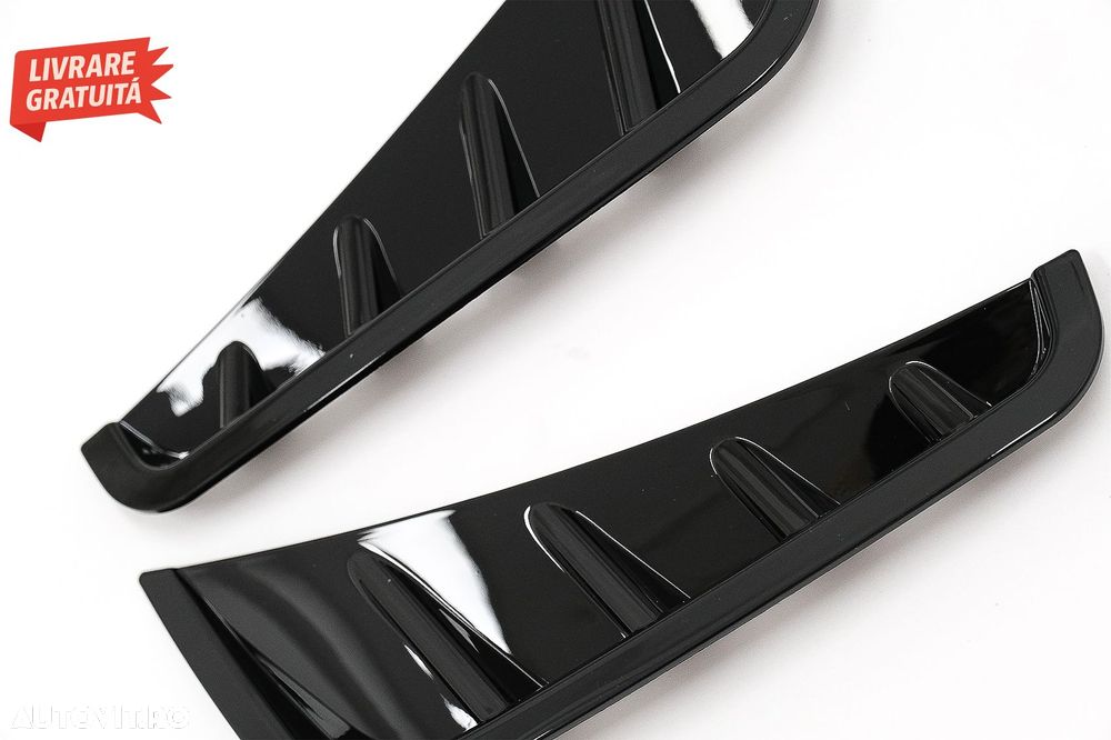 Ornamente bara fata flapsuri Negru Lucios Mercedes C-Class W205 S205 Facelift (201- livrare gratuita - 2