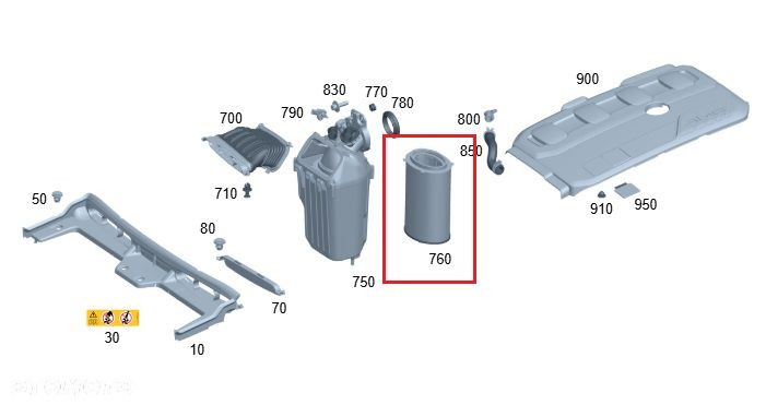 MERCEDES AMG M139 Filtr powietrza ORYGINAL - 2