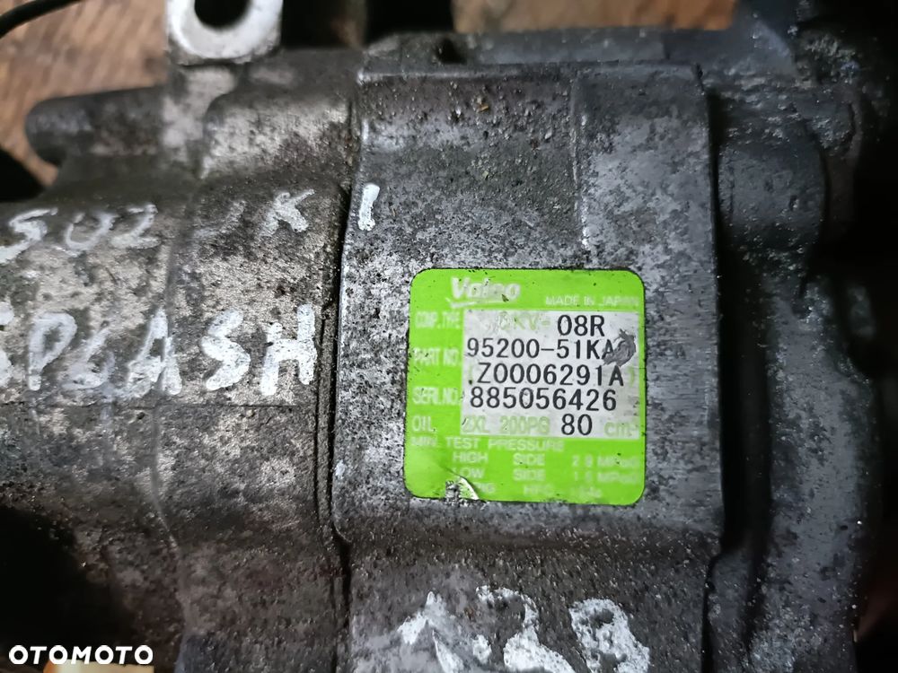 SUZUKI SPLASH 08-12 1,2 B sprężarka kompresor klimatyzacji VALEO 95200-51KA0 * - 3