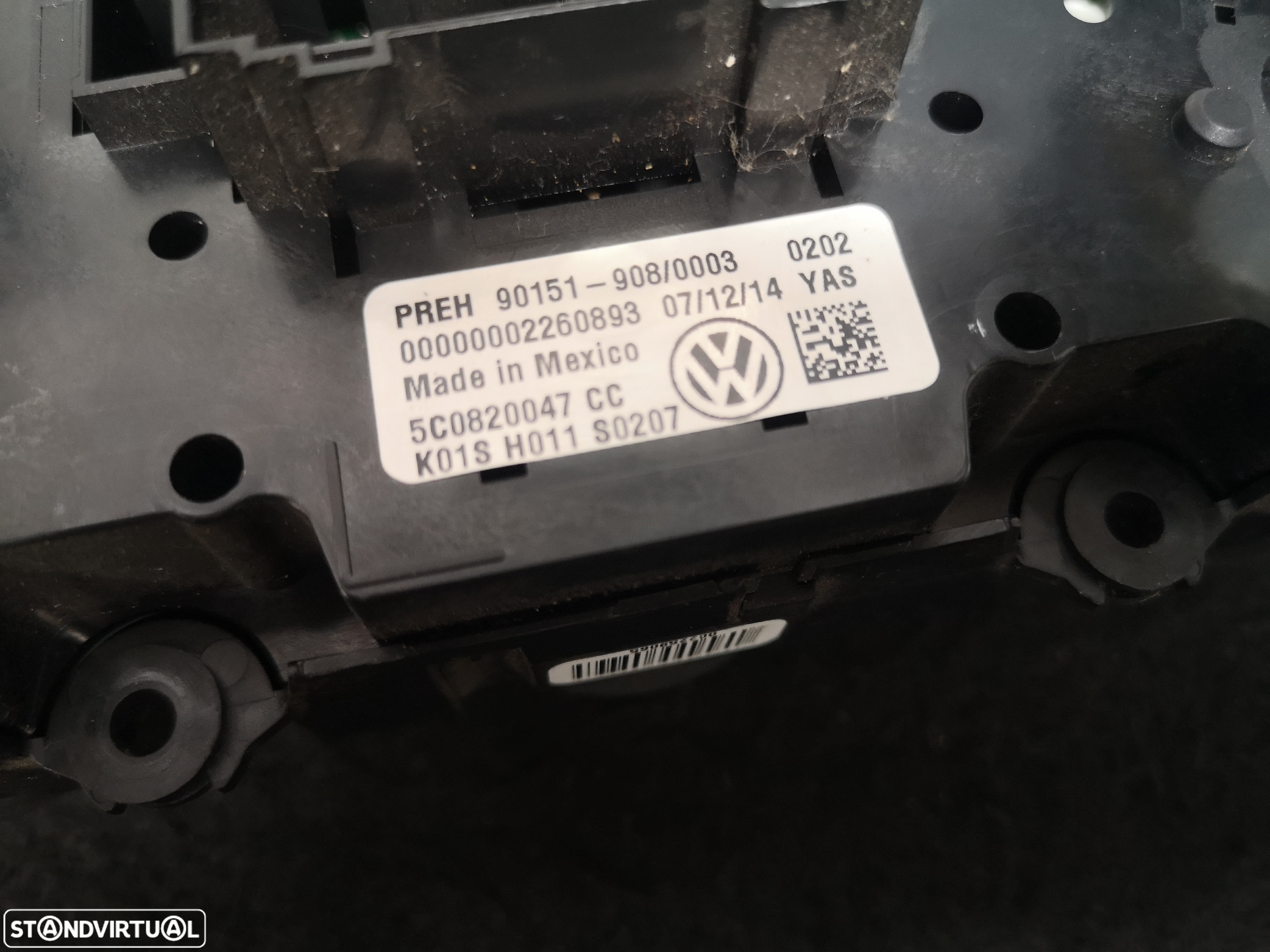 Modulo Comando de sofagem  originais Volkswagen beetle mk3 2012-2017 - 5