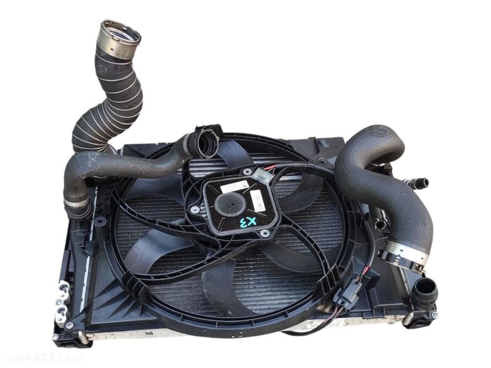 KOMPLET CHŁODNIC CHŁODNICE WENTYLATOR BMW 3 E90 E91 LIFT LCI 2.0D 2008-12 - 3