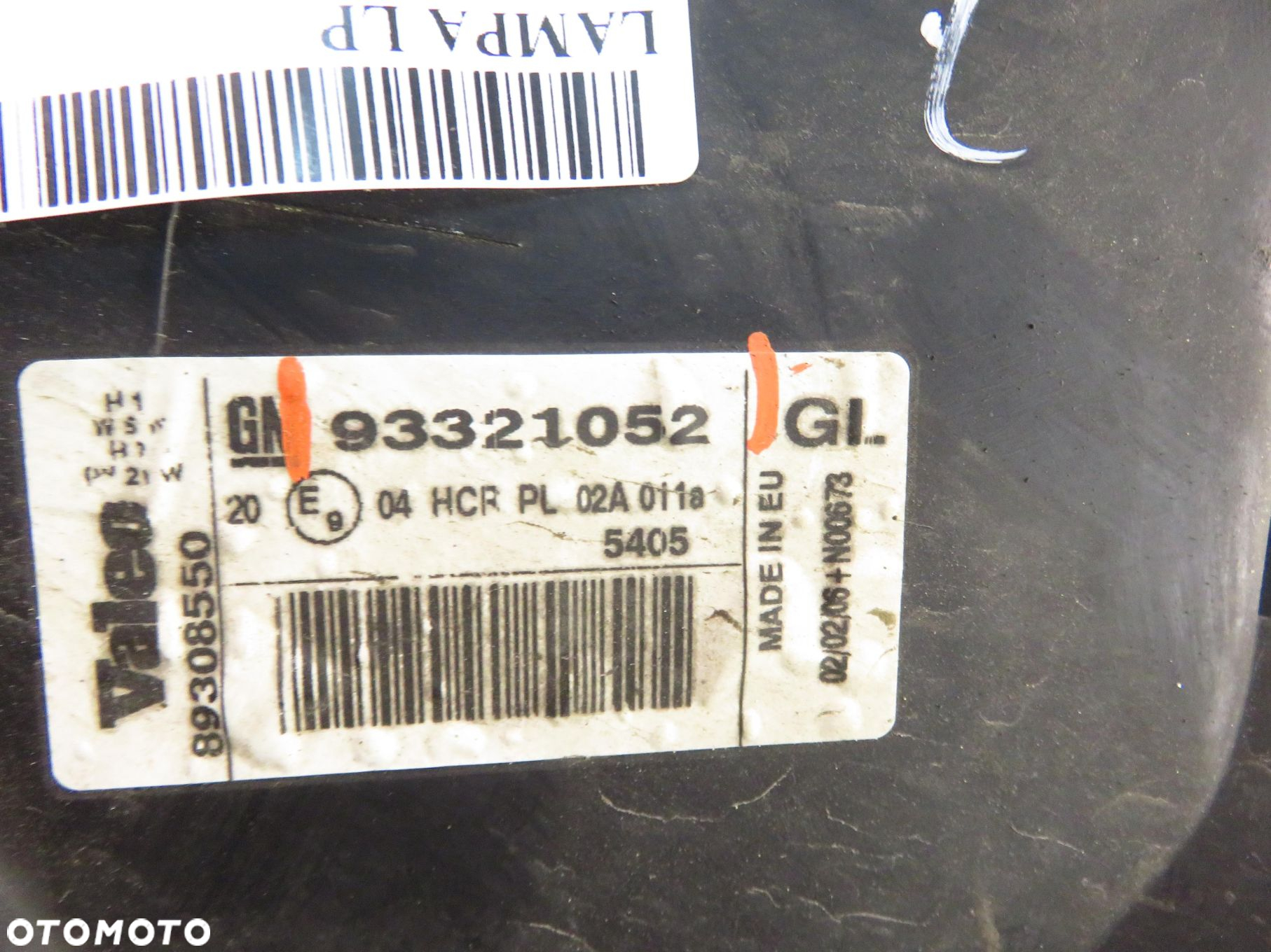 LAMPA LEWA PRZEDNIA OPEL MERIVA A (X03) 93321052 - 2