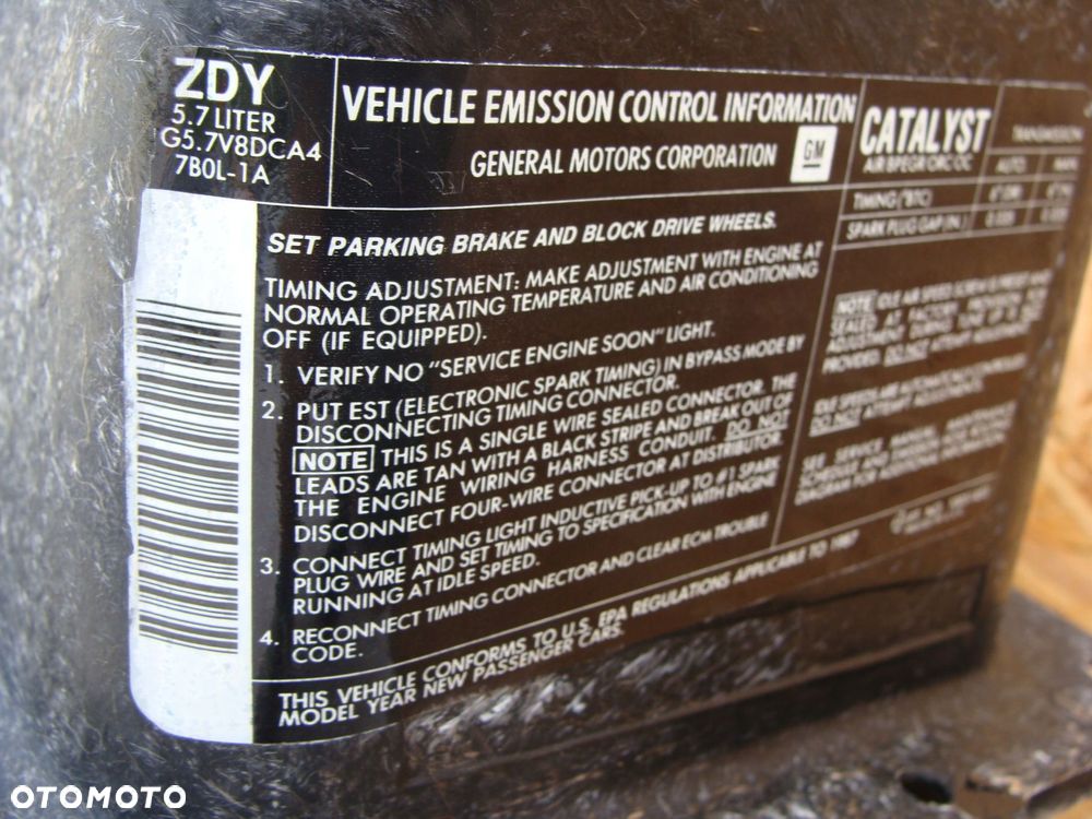 pas przedni wzmocnienie czołowe corvette c4 - 8