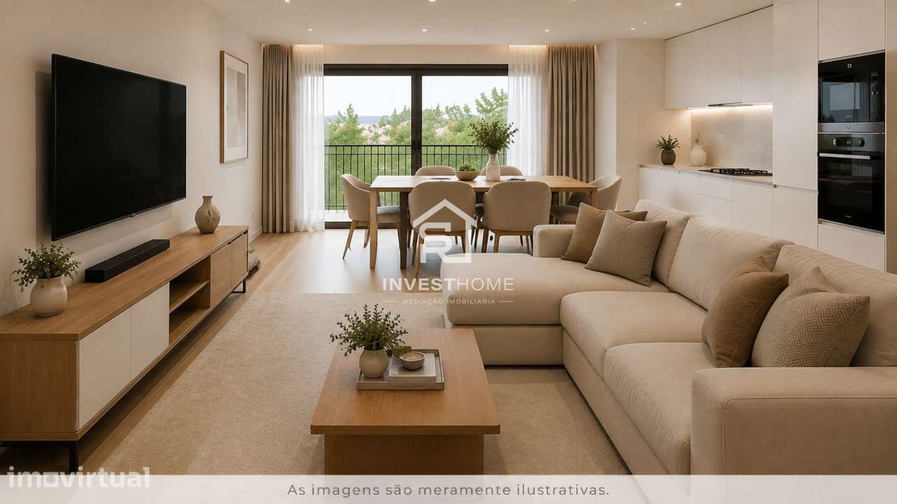 Apartamento T3 | Em construção | Varandas | Churrasqueira | Garagem - Grande imagem: 5/14