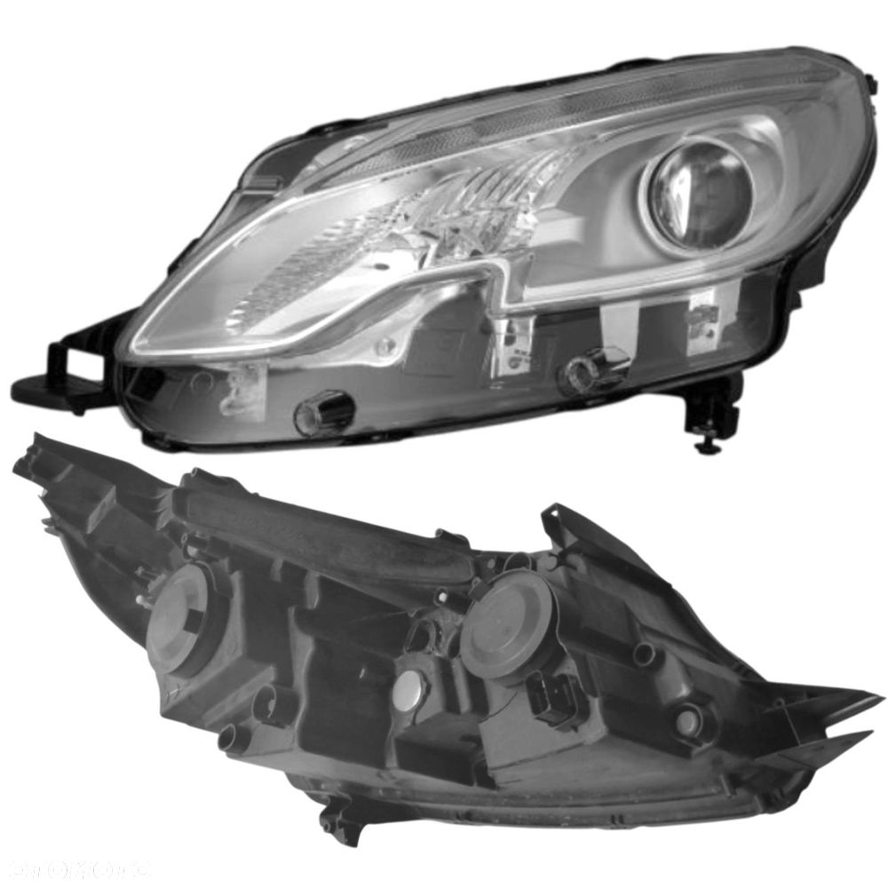 PEUGEOT 2008 2013-2019 REFLEKTOR LAMPA PRZEDNIA LEWA PRAWA H7 H7 KOMPLET - 7