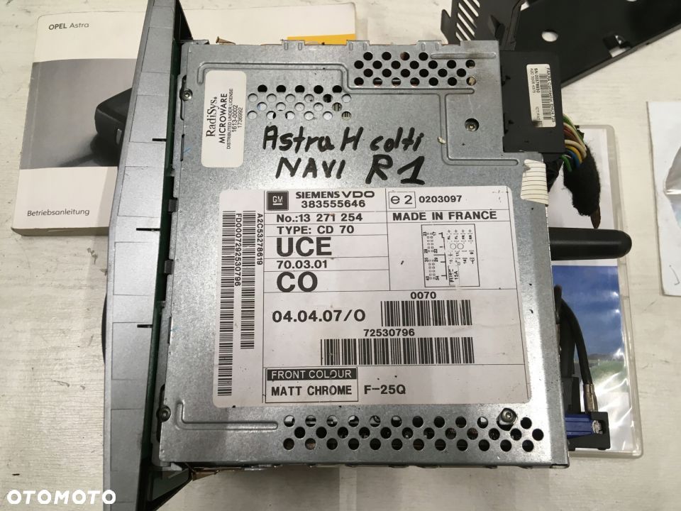 OPEL ASTRA H ZAFIRA B RADIO NAWIGACJA CD70 KOD - 3