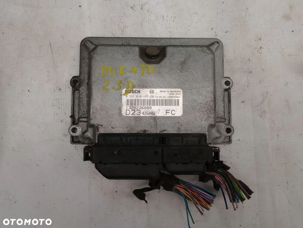 Fiat Ducato 2.3 D Komputer Sterownik Silnika 0281010488 1329236080 - 1