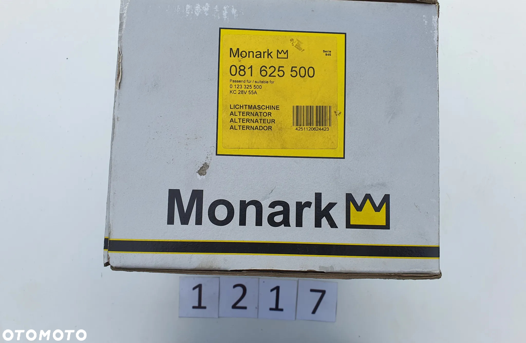 Alternator 28V, 55A Monark 081625500, MAN F2000, L2000, TGA - 7