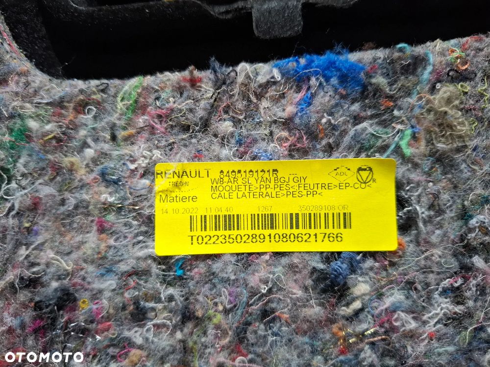 Boczek bagażnika Renault Clio V 2022 rok nr 849519121R wersja elektryczna - 2