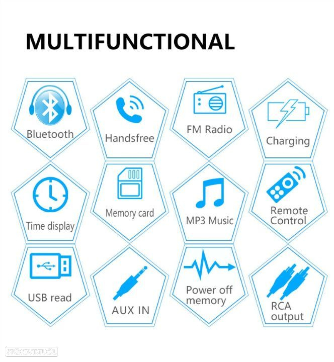 Autorádio (NOVO) Com Bluetooth Com Mãos-Livres E Comando - 5