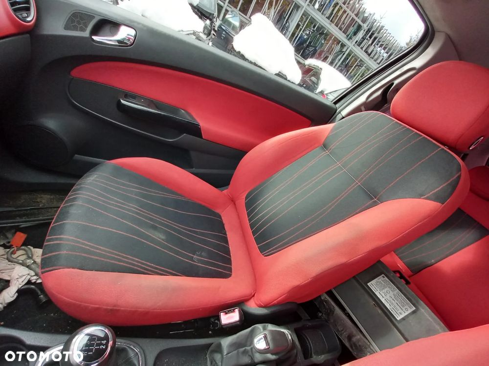 OPEL CORSA D FOTELE KANAPA KOMPLET 3 DRZWI CZERWONE - 5