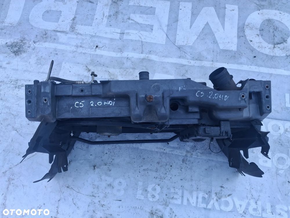 Citroen C5 01-08 Lift polift 2.0 HDI Pas przedni KOMPLETNY chłodnica wzmocnienie wentylator silnika klimatyzacji intercooler - 3