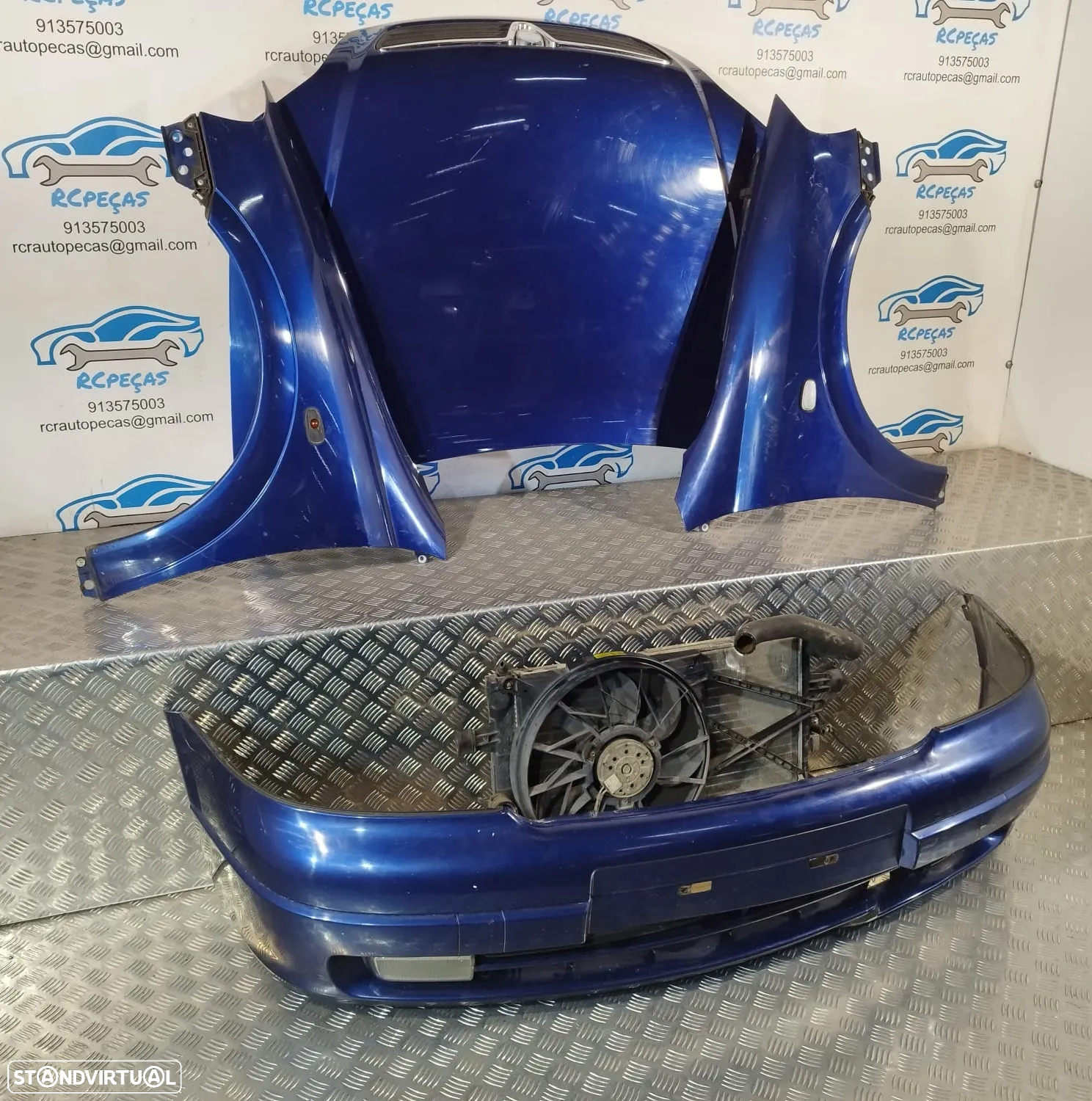 FRENTE COMPLETA OPEL ASTRA G T98 CAPOT PARACHOQUES GUARDA-LAMAS OTICAS FRENTE FIBRA RADIADOR VENTILADOR REFORÇO - 6