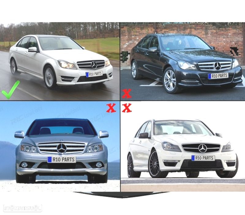 SPOILER LIP FRONTAL MERCEDES W204 AMG FACELIFT 11-13 LOOK C63 - 7