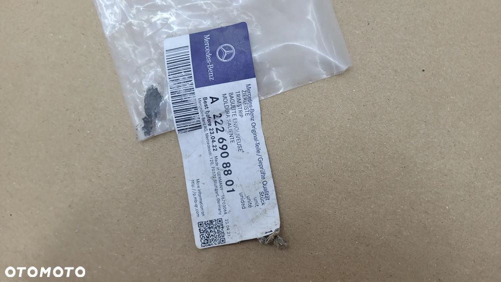 MERCEDES S-KLASA 222 CHROM LISTWA OZDOBNA DRZWI PRAWY TYŁ A2226908801 ORYG - 3